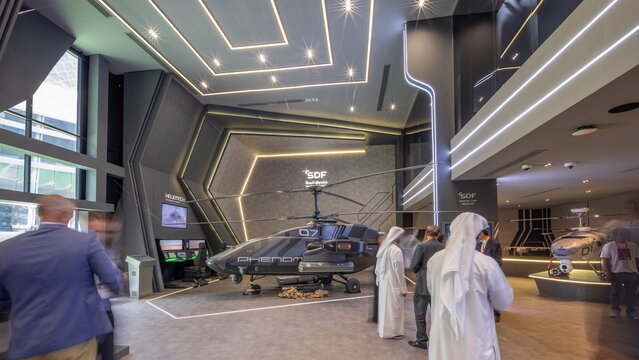 The International Defence Exhibition and Conference, IDEX timelapse hyperlapse. Abu Dhabi, UAE