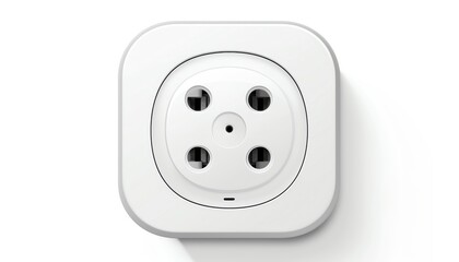Realistic Image of a smart plug on a white background, Realistic.