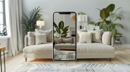 Obraz premium Online Shopping List and Mobile App Marketplace perfect home decor Mock up Screen Banner for Advertising ux ui