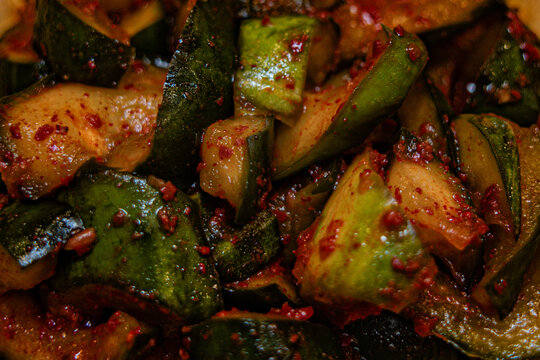 Refreshing Cucumber Kimchi: Tangy & Spicy