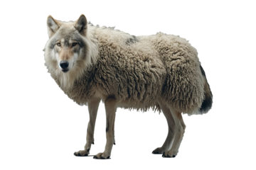 
Wolf in sheep's clothing. png object isolated on transparent background, mockup, design, template, layout, sticker