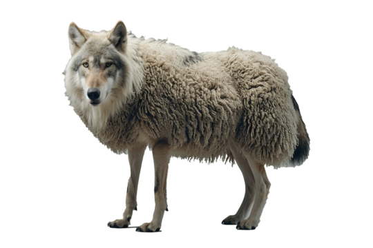 
Wolf in sheep's clothing. png object isolated on transparent background, mockup, design, template, layout, sticker