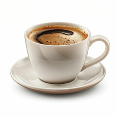 Fototapeta premium A cup of coffee with a spoon. Generative AI