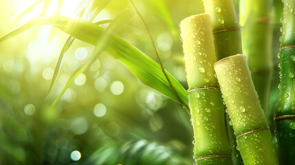 Glycolic Acid A vibrant image of sugarcane - obrazy, fototapety, plakaty
