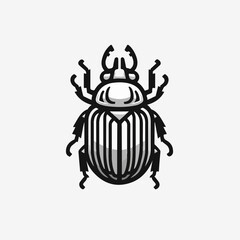 beetle silhouettes on a white background for any design needs. Especially designs related to insect animals. Such as websites about insects, applications about insects. Or also beetle icon