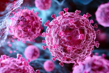 close up of virus