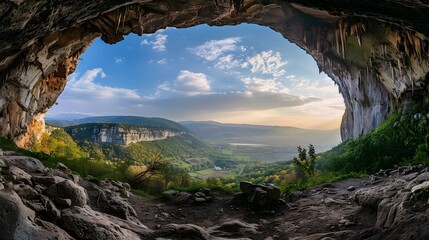 Magnificent view of the Devetaki cave, Bulgaria