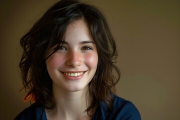 Fototapeta premium A Young Woman Smiling Close-Up Photo