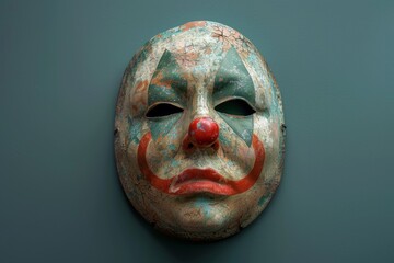 clown mask in vintage style
