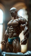 Proteins, Fitness, Muscle growth, Improve performance, Realistic, Spotlight, Vignette, Close-up shot