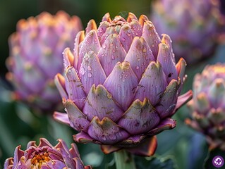 Artichoke blossom, a botanical illustration of natural geometry