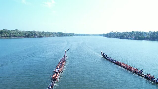 A traditional boat race in Kerala