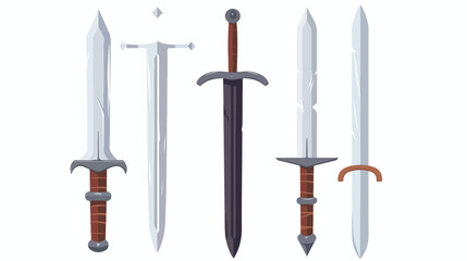 Sword sharp blade and handle. Old medieval metal 