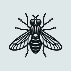 Fly icon silhouette vector illustration
