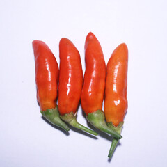 chili, cayenne pepper,vegetables,  gradient red to orange color background wallpaper