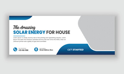 Renewable and Solar green energy social media facebook cover design
