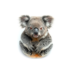 Stuffed Koala Bear on White Surface. Generative AI