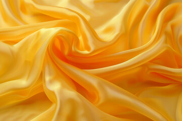 Fabric texture of a bright yellow silk