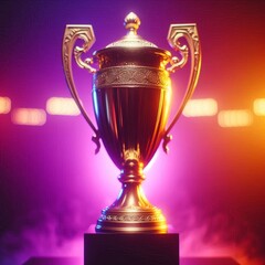 Fototapeta premium Shimmering Purple-Hued Trophy of Honor