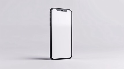 a black cell phone with a white screen