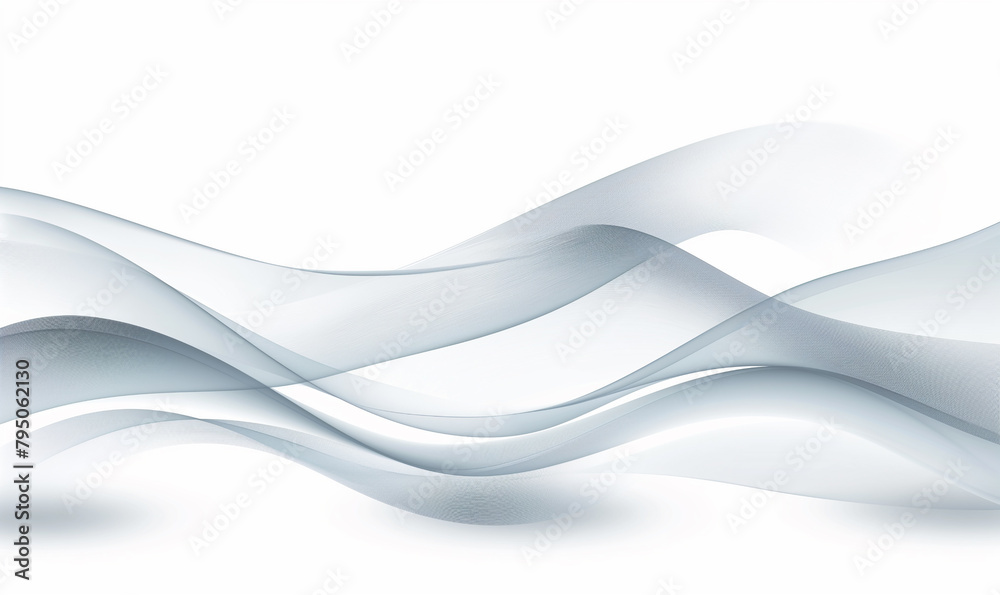 Wall mural abstract gray wave lines vector background for design, banner or poster. grey gradient wavy pattern 