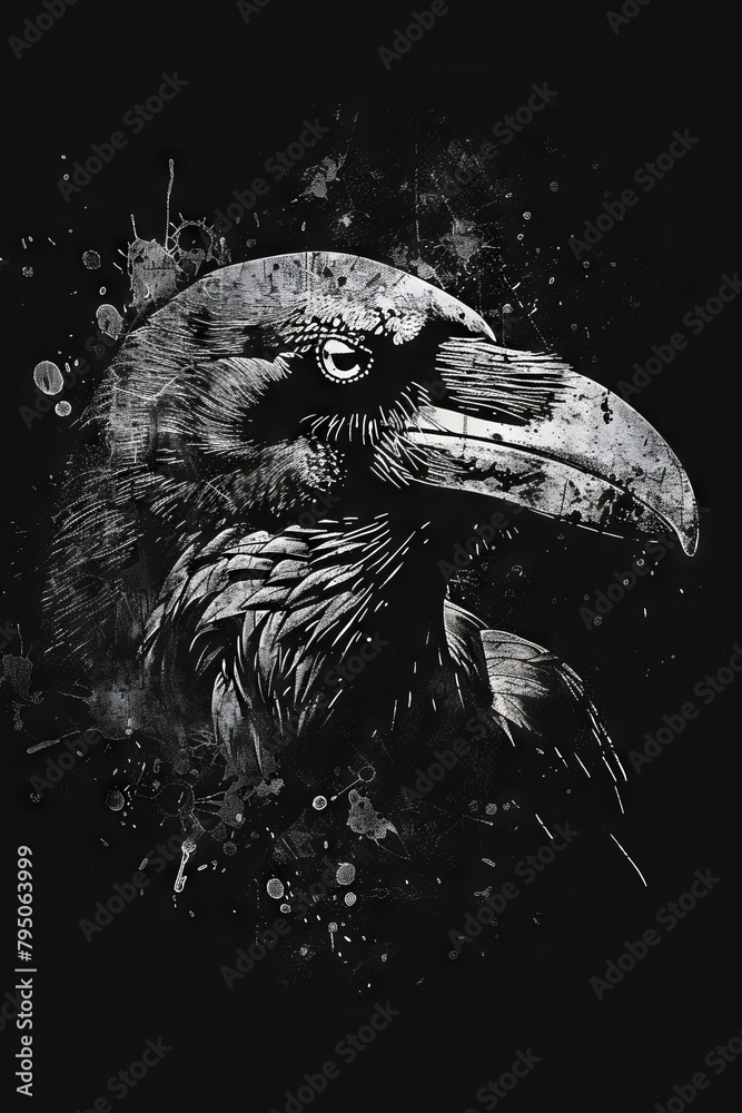 Wall mural raven: mystery of the skies