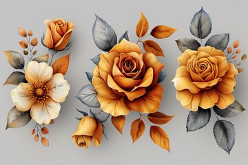 Beautiful flower collection of posters 