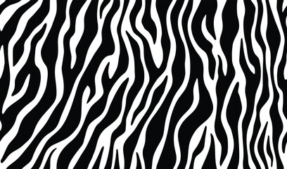 Zebra pattern, stylish stripes texture. Animal natural print. For the design of wallpaper, textile, cover. Vector seamless background - 795068384