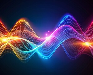 Modern Abstract Glowing Wave Background Dynamic F