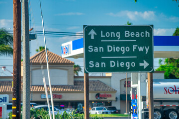 Street sign along California road