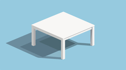 White Table in Isometric View Vector Table Square wit - obrazy, fototapety, plakaty