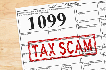  Tax scam with 1099 tax form us individual income tax