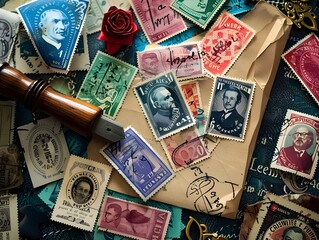 vintage postage stamps