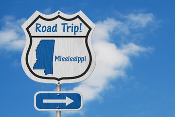 Mississippi Road Trip Highway Sign