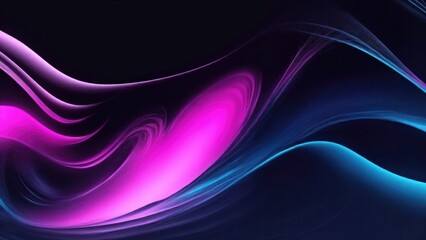 Black pink blue abstract dynamic color flow wave black background