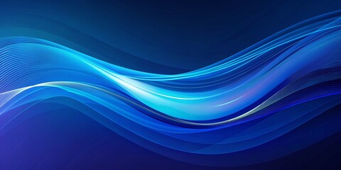 Blue Abstract Flow of Lines Background