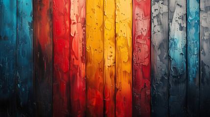 abstract colorful paint wood wall background - obrazy, fototapety, plakaty