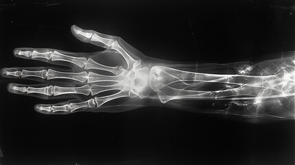 x ray of a human hand