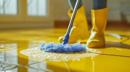 A meticulous cleaner tackles grimy surfaces with determination, using effective tools to restore a sparkling cleanliness to the home