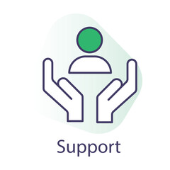 Support Vector Icon. Design  Icon symbolizing the concept of support.