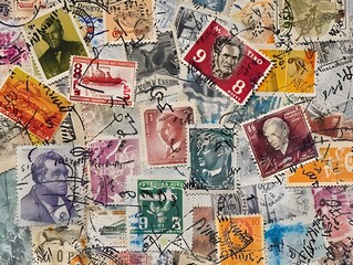 set of stamps - obrazy, fototapety, plakaty