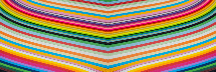 Abstract vibrant color wave rainbow strip paper background, Colorful curve striped background