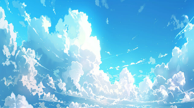 Thunderous Summer Skies: An Anime-Inspired Illustration