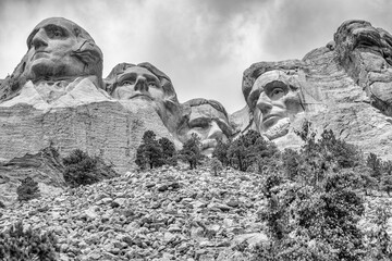 Mount Rushmore National Monument in the United States of America. Summer season colours