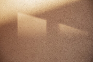 background of wall with sunlight and shadow