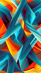 digital art canvas comes alive with a fusion of geometric shapes in vibrant colors