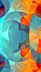 digital art canvas comes alive with a fusion of geometric shapes in vibrant colors