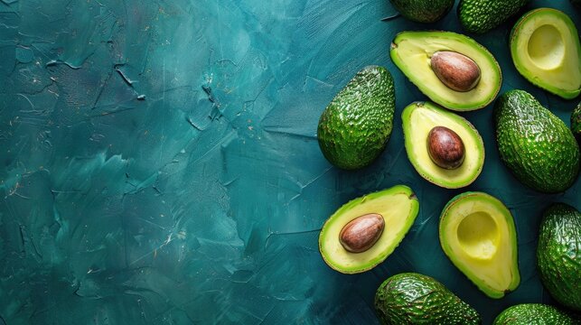 An image showing ripe avocados