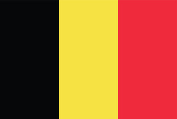 National Belgium flag. Vector illustration.  - obrazy, fototapety, plakaty