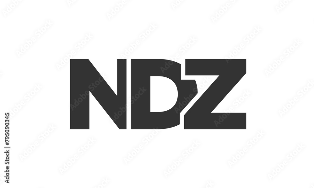 Fototapete ndz logo design template with strong and modern bold text. initial based vector logotype featuring s